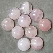 13MM ROUND CABOCHON ROSE QUARTZ(10PCS/BAG)